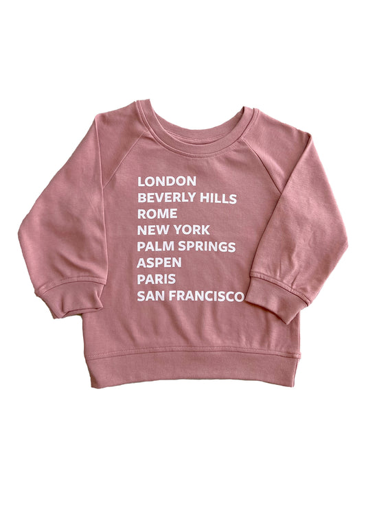 Mini Cities Sweater - Rose